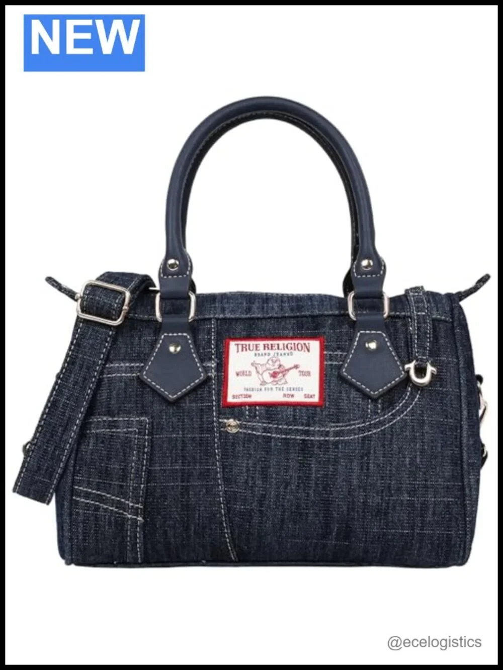 True Religion Denim Heritage Satchel with Crossbody Strap